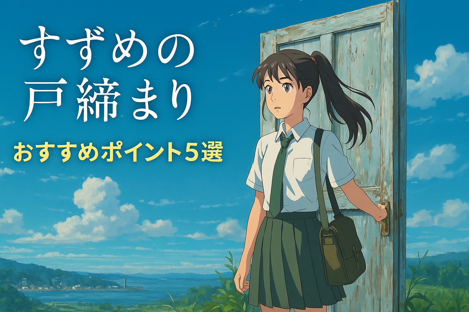 hpnujxBJMhgisaE's tweet card. 新海誠「すずめの戸締り」の魅力とは？原作小説派が語る7つのおすすめポイントと映画との違いを徹底比較。内面描写、美しい風景、希望的メッセージなど、両方を楽しむべき理由を詳しく解説します。