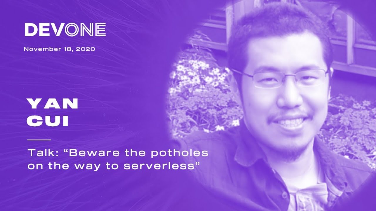 DevOneLinz's tweet card. DevOne Momentum - Serverless with Yan Cui