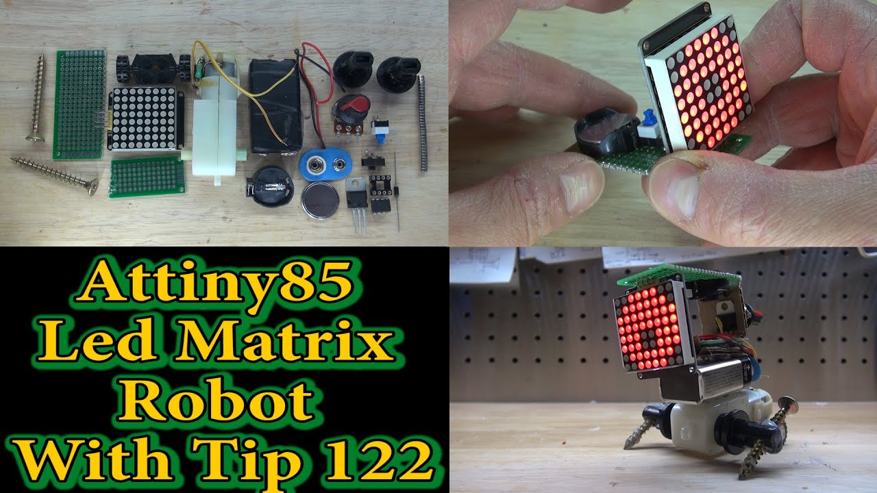 dfrobotcn's tweet card. Attiny85 Led Matrix Robot With Tip 122