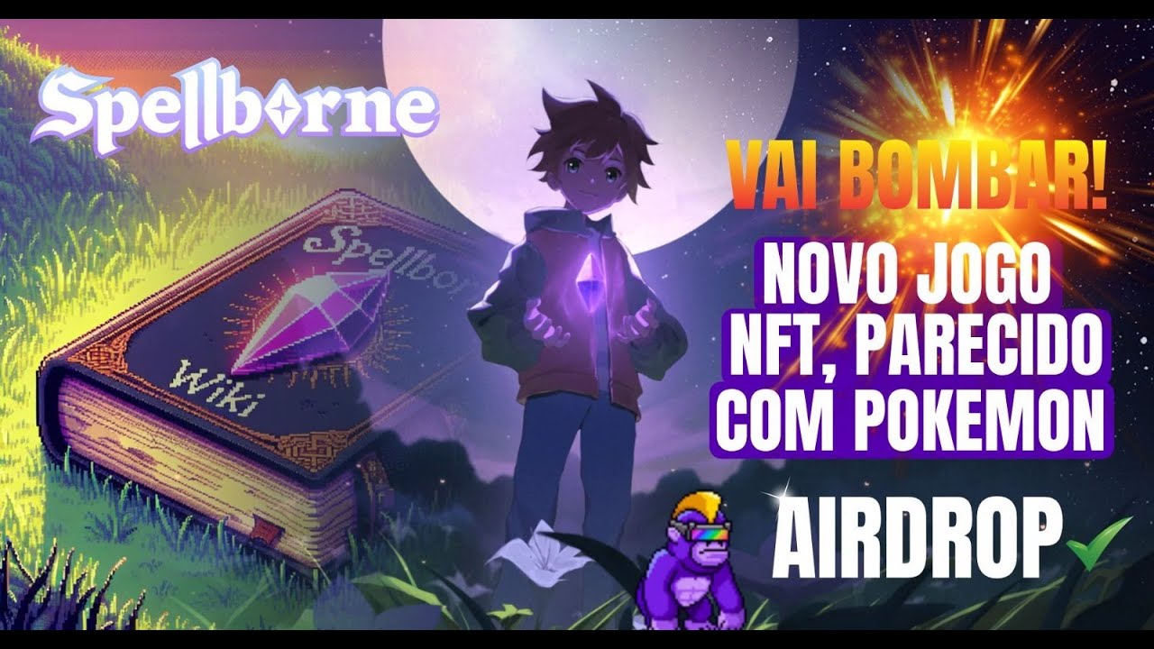 Coleta_Cripto's tweet card. NOVO JOGO SPELLBORNE INSPIRADO EM POKEMON! 😱 AIRDROP - PASSO A PASSO...