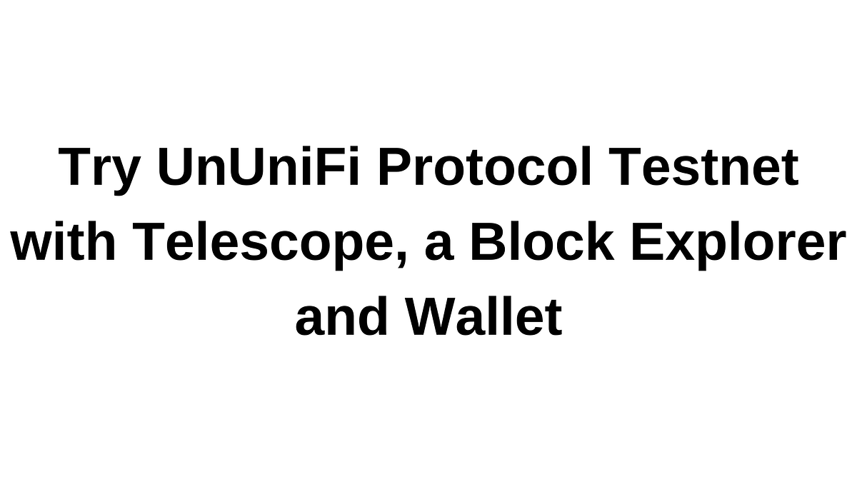 GluonZone's tweet card. Q,What is UnUniFi Protocol?