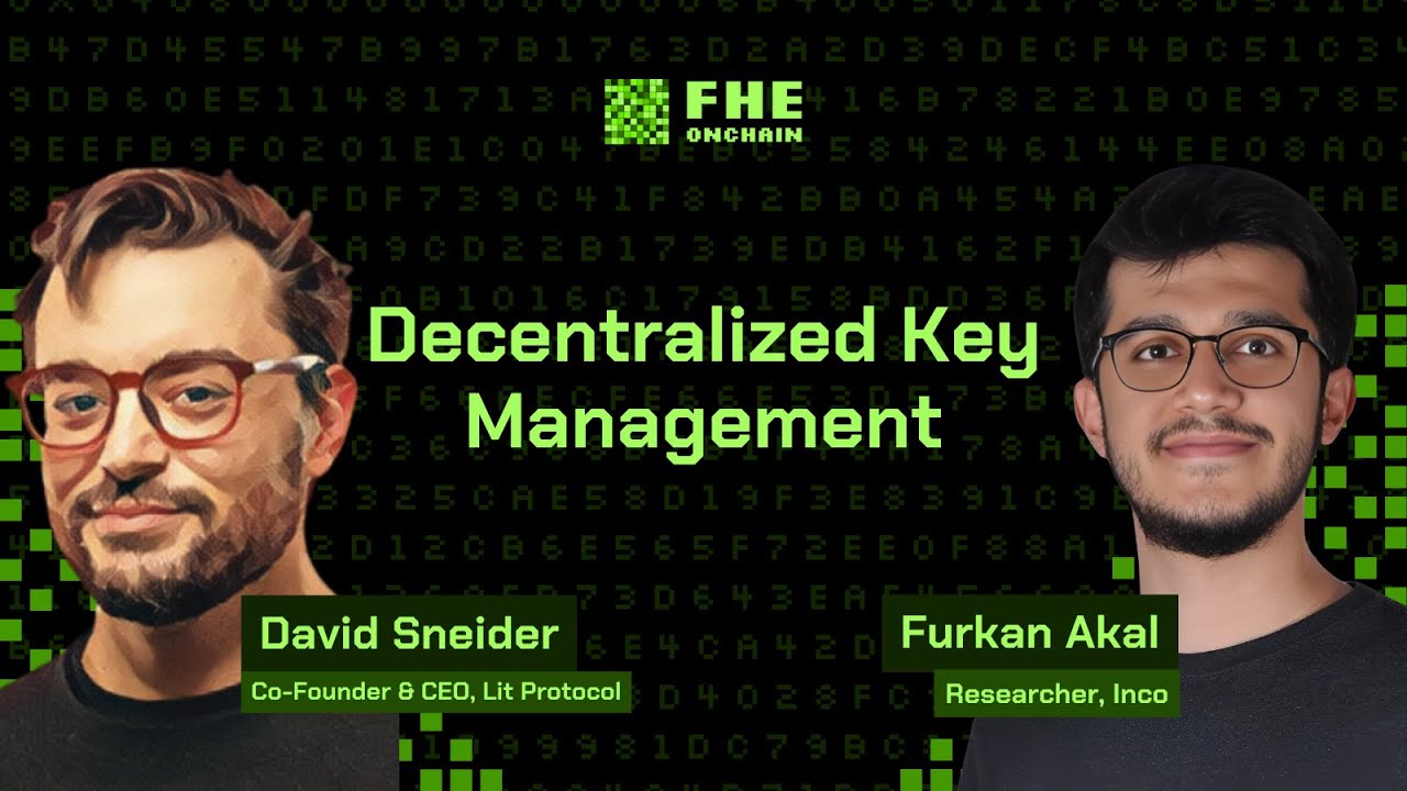 EncryptOnchain's tweet card. Decentralized Key Management w/ David Sneider, Lit Protocol