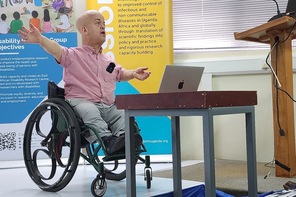 ICED_LSHTM's tweet card. Prof. Shakespeare stressed the importance of inclusion and accessibility, citing examples of how simple changes can make a big difference