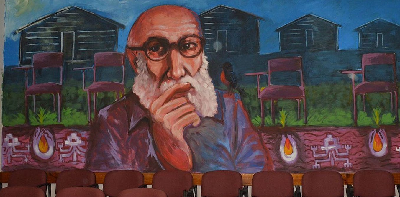 OriumInProcess's tweet card. The education philosopher Paulo Freire would have denounced the pandemic-fueled proliferation of online schooling as an affront to democracy and a further entitlement for those in positions of power.