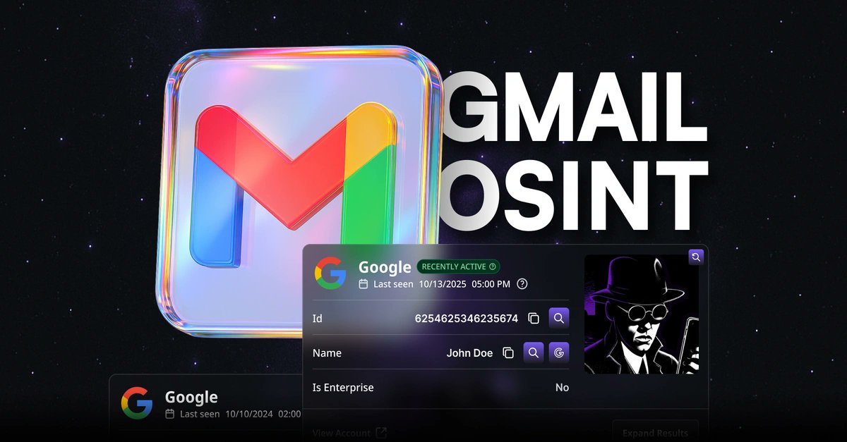 OSINTindustries's tweet card. With OSINT, a Gmail address is never just an email. See how Gmail OSINT tools unlock social accounts, data breaches & digital footprints in seconds.