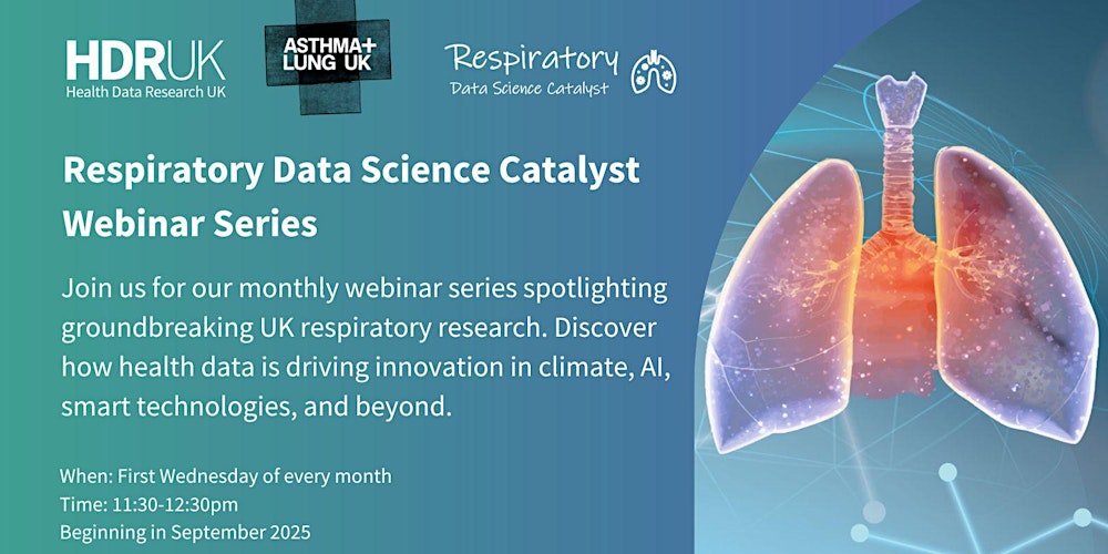 RespEpi's tweet card. Join us for the fourth instalment of our exciting webinar series from the Respiratory Data Science Catalyst!