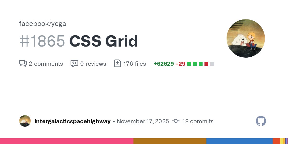 expo's tweet card. Why? CSS grid provides us more control to position children in a two-dimensional layout system. It works as a complimemtary system to Flexbox. Official spec for more details/usage. There are a few...
