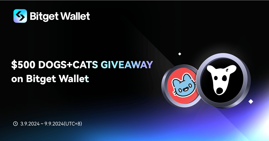 pg_abhishek's tweet card. prize pool:$300 DOGS +$200 CATS 🎉$300 DOGS+$200 CATS GIVEAWAY on Bitget Wallet ⌚️3rd~9th we will pick 100 winners via luck draw to share $300 DOGS we will pick 100 winners who finish any task of...