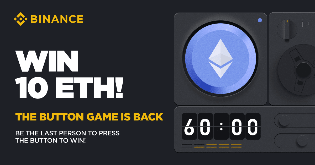 sk657854471's tweet card. Binance Button Game