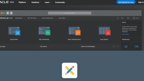 alisaleh84's tweet card. How to Build enterprise apps 20x faster with 100x less code using Oracle APEX