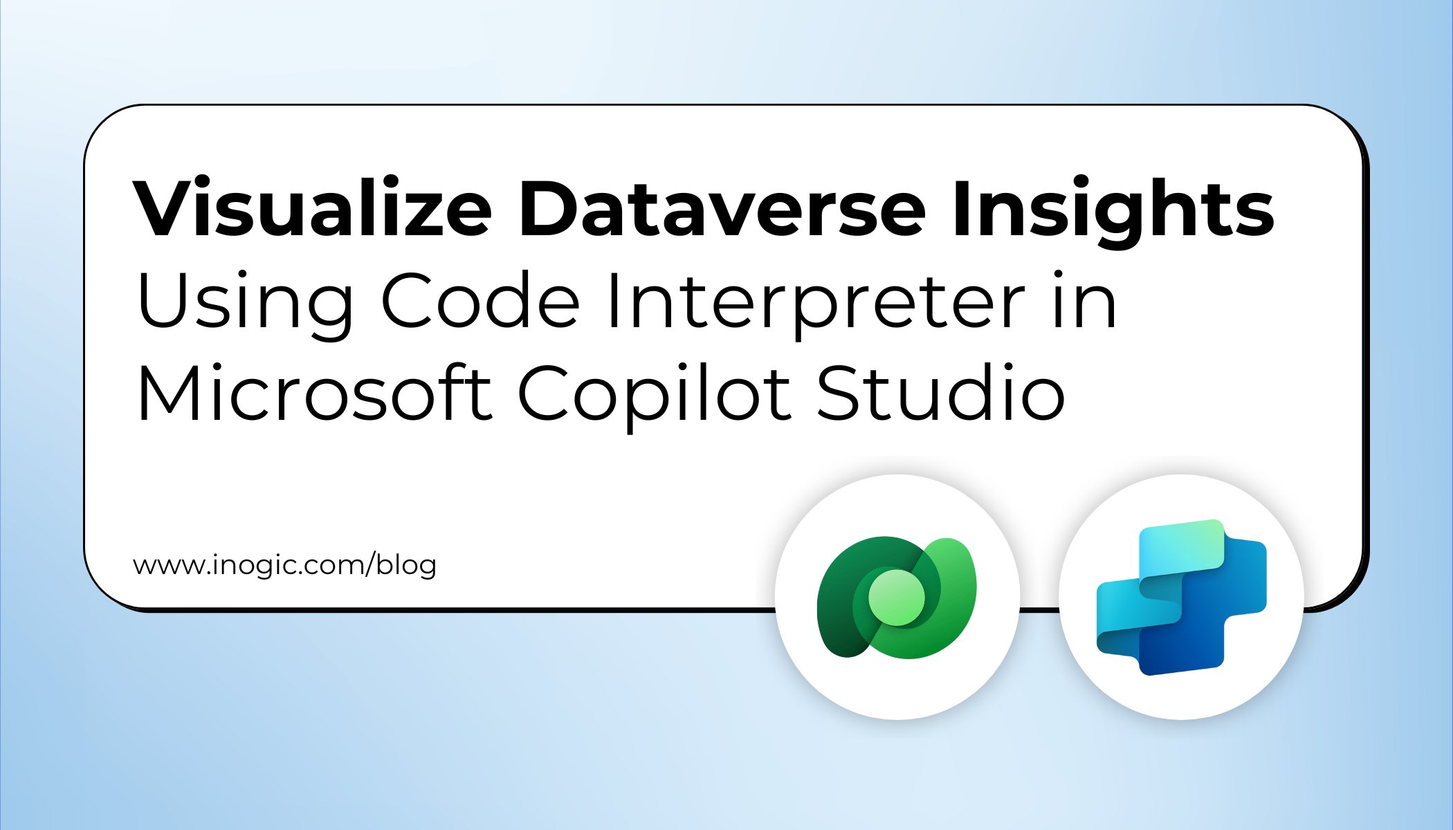inogic's tweet card. Microsoft Copilot Studio is rapidly transforming how business users analyze data, automate tasks, and create intelligent solutions. One of its most powerful new capabilities is the Code Interpreter,...