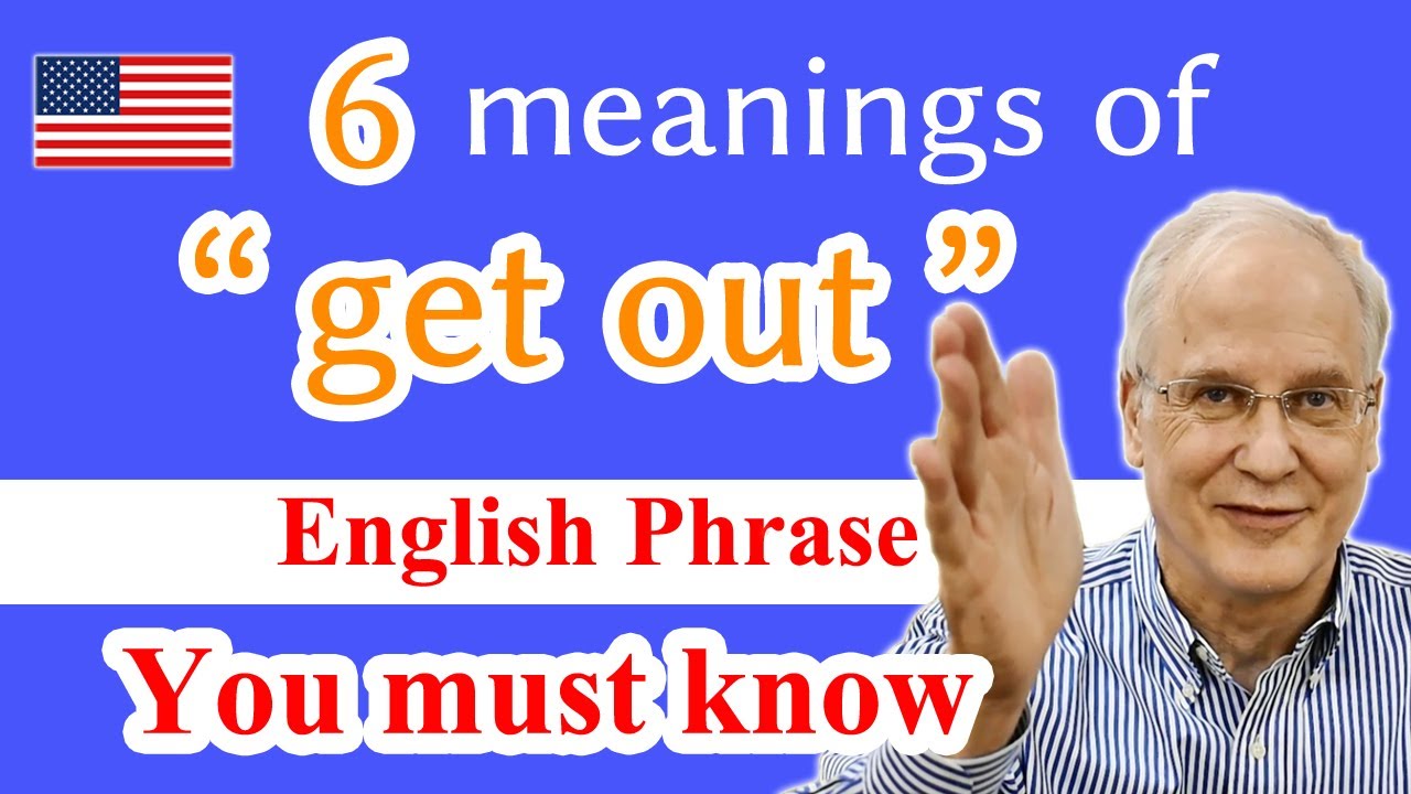enLearningVideo's tweet card. 6 meanings of "get out" | definition and example sentences | English...