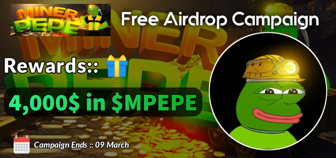 IdrisFolorunsh5's tweet card. 🎉 Miner PEPE - $MPEPE is the first mining PEPE Meme Coin on Binance Smart Chain. $MPEPE stands out as the initial Pepe coin for mining on Binance Smart Chain. || ✅ Website || 🌟 Audit || 🥳 Miner...