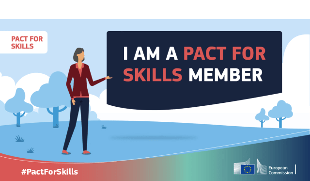 GrupoAspasia's tweet card. Fundae se une al Pacto por las Capacidades de la UE, reafirmando su compromiso con el desarrollo de competencias y la formación continua en Europa.