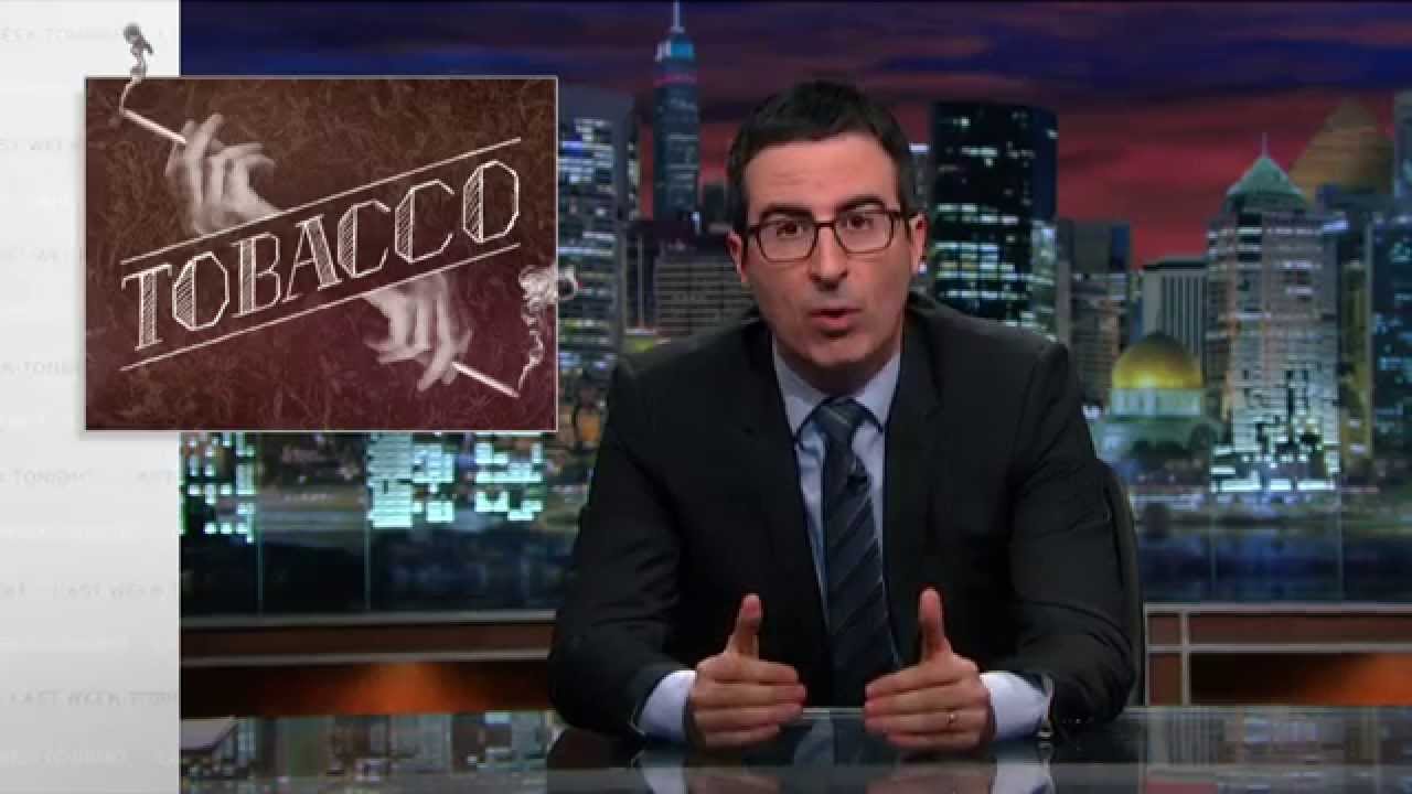 iamjohnoliver's tweet card. Tobacco: Last Week Tonight with John Oliver (HBO)