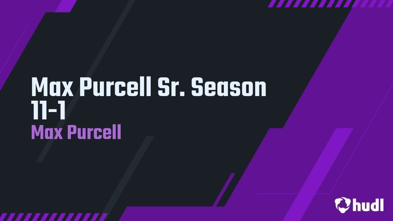 MaxPurcell87's tweet card. Max Purcell Sr. Season 11-1