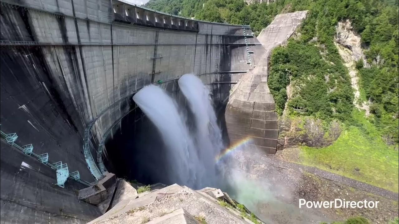 ak_ko_ll's tweet card. 【立山黒部アルペンルート】黒部ダムの放水シーンの迫力に仰天！　#黒部ダム　#立山黒部アルペンルート　#関西電力