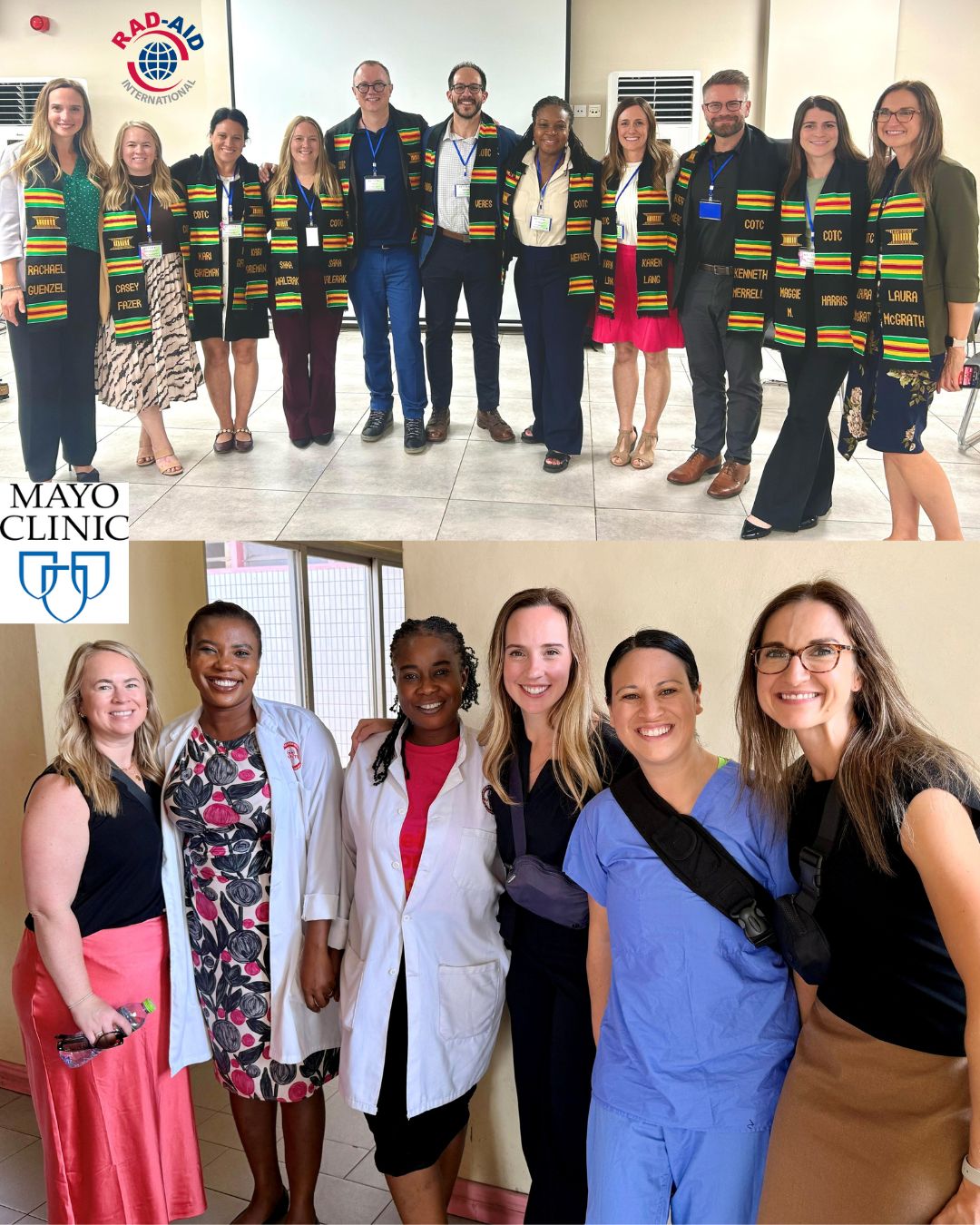 RADAIDIntl's tweet card. This October, the Mayo Clinic Rochester RAD-AID Chapter sent a team of #RadOnc professionals to Kumasi, Ghana, to participate in the second annual Global Bridges Oncology Nursing Seminar/Clinical...