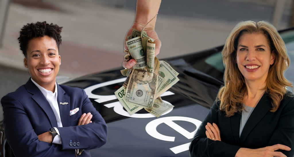 StreetsblogNYC's tweet card. What does Uber expect to receive in return for $250,000 in donations to two Council Speaker candidates?