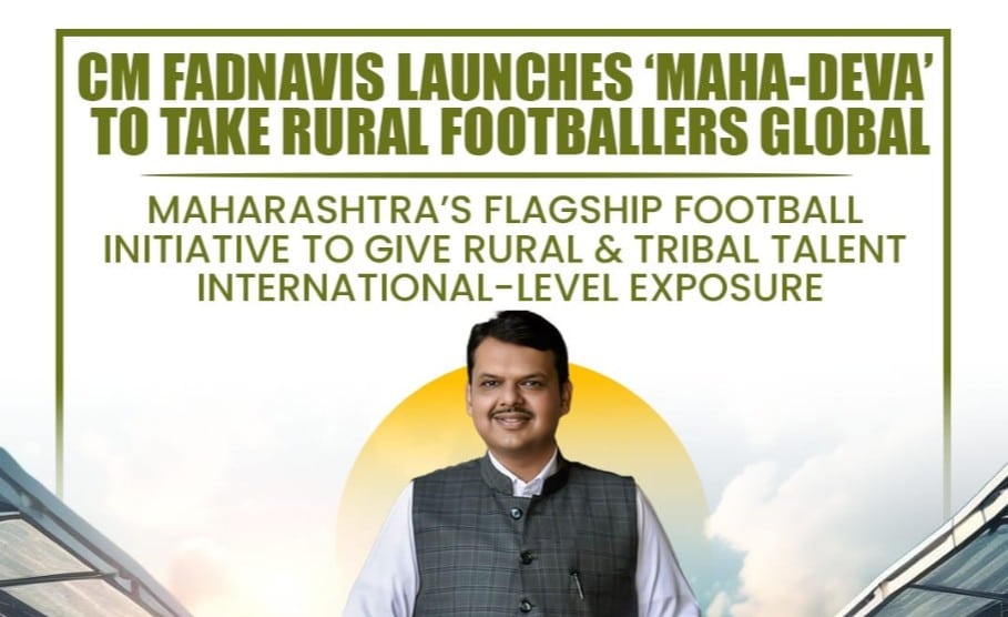 IndiaSportsHub's tweet card. At its core, Project Mahadeva aims to transform raw talent from rural and urban regions into professionally trained athletes ready to enter global football