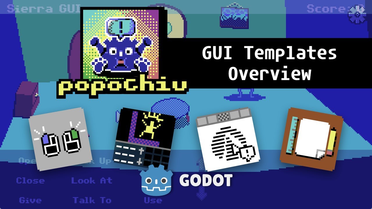 mapedorr's tweet card. Popochiu - GUI Templates Overview