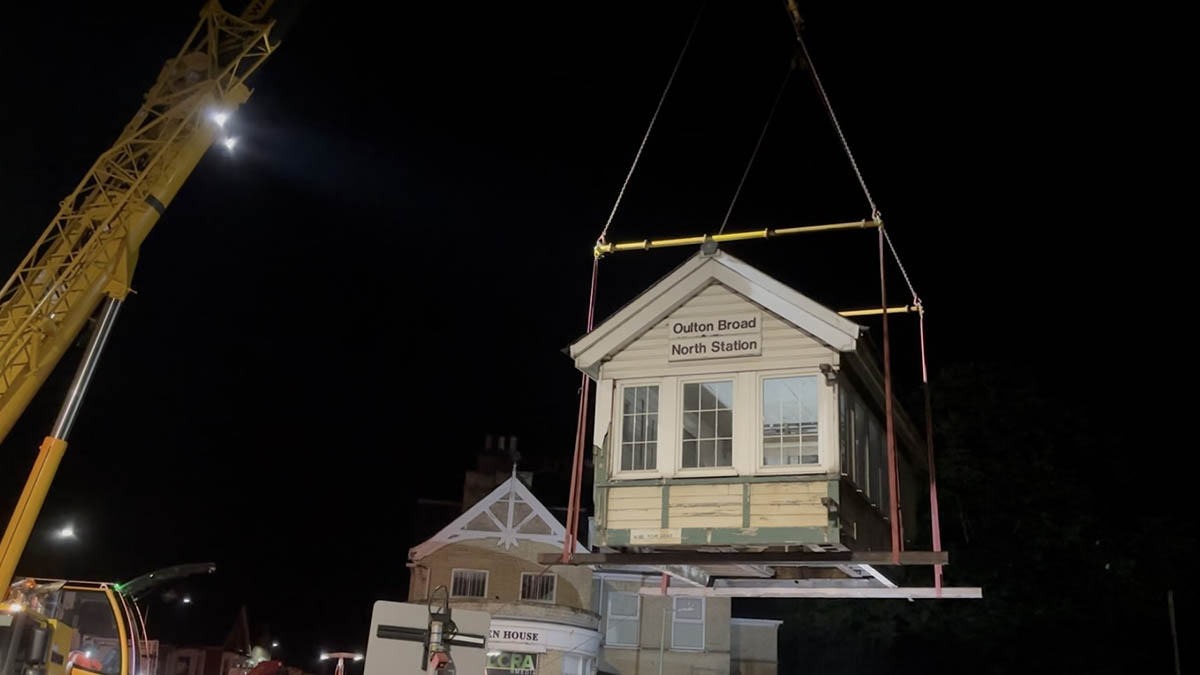 theRailUK's tweet card. Overnight move as iconic railway artefact finds new home - Structures