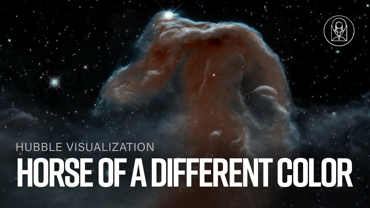 SpaceTelescope's tweet card. A Horse of a Different Color: The Gaseous Landscape of the Horsehead...