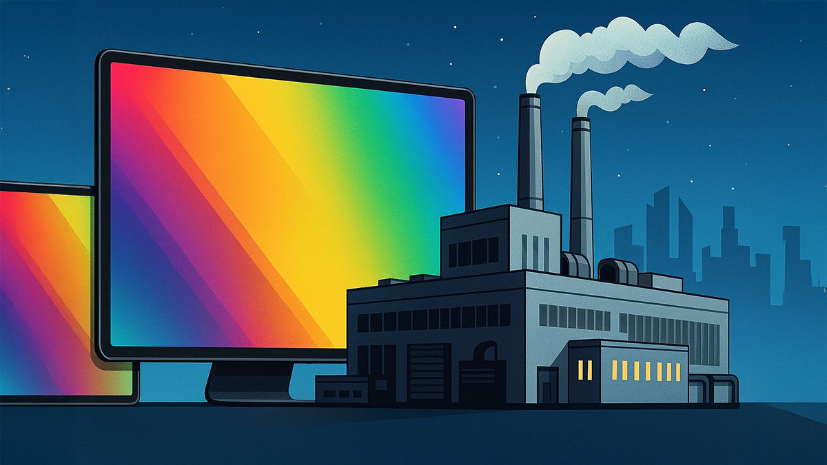 SpidersWebPL's tweet card. Pierwsza to imponujące postępy w technologii drukowanych paneli OLED, druga - budowa ogromnej fabryki, która ma wprowadzić tę technologię do masowej produkcji.