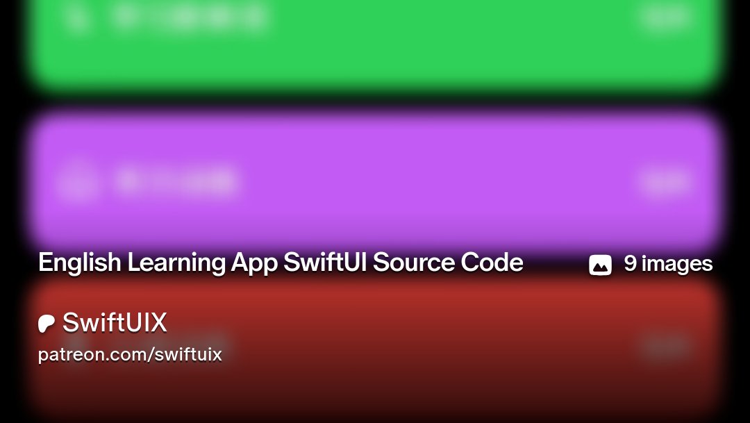 SwiftUIHome's tweet card. Get more from SwiftUIX on Patreon