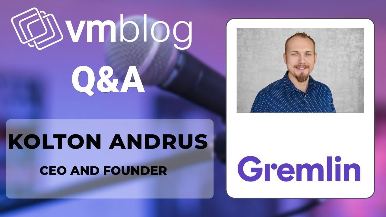 vmblog's tweet card. Gremlin CEO Kolton Andrus on Chaos Engineering, AI Safety Nets, and...