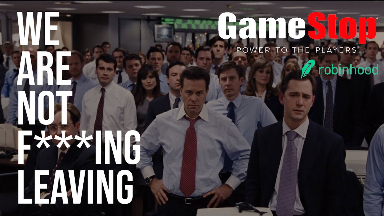 wolfofwallst's tweet card. We are not F***ing Leaving (GAMESTOP)