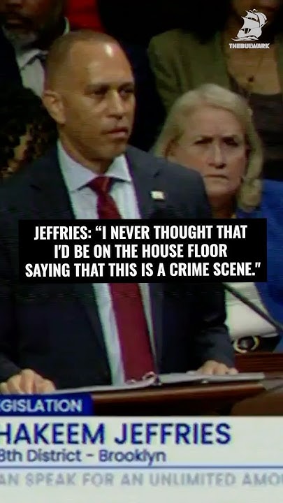DBFirsching's tweet card. Jeffries: “I never thought that I'd be on the House floor saying that...