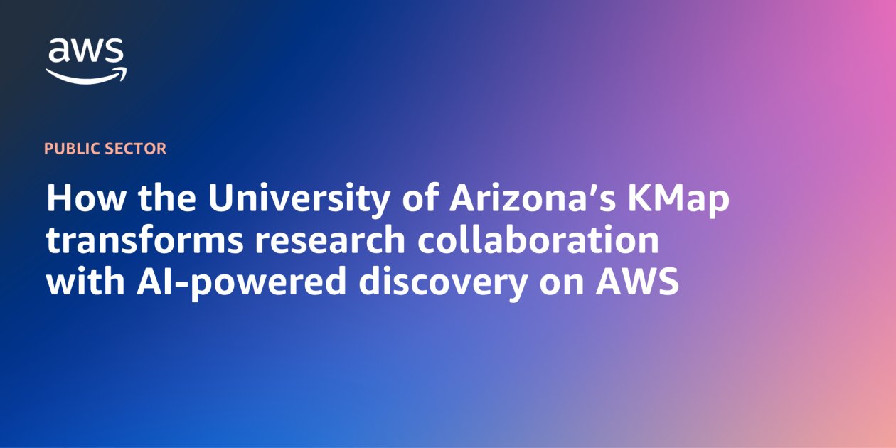 WhatsNewWithAWS's tweet card. When a University of Arizona associate professor needed to build a cross-disciplinary research team of women researchers for a new initiative, identifying the right experts seemed daunting. With...