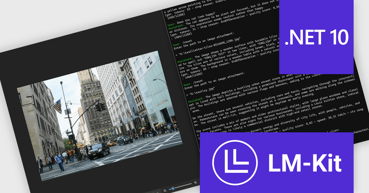 ComponentSource's tweet card. LM-Kit.NET 2025.11.2 now supports .NET 10, letting developers integrate on-device language models into the latest .NET applications.