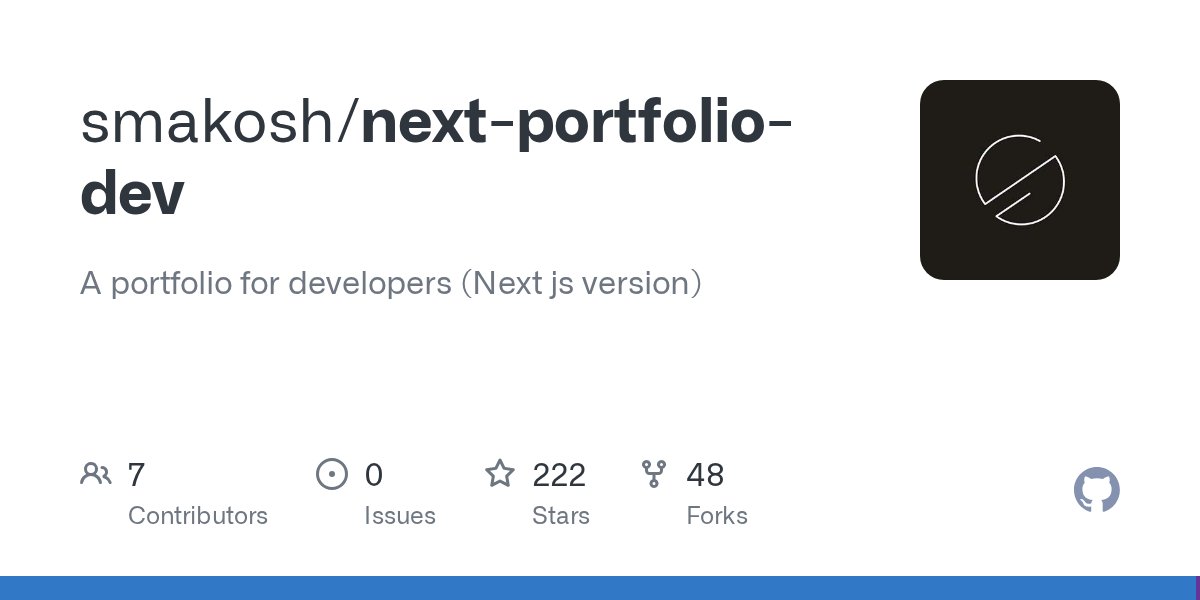 smakosh's tweet card. A portfolio for developers (Next js version). Contribute to smakosh/next-portfolio-dev development by creating an account on GitHub.