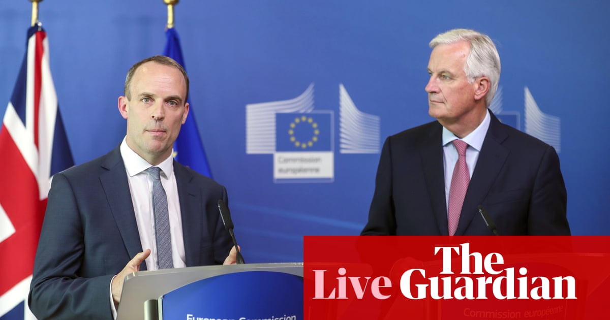 guardian's tweet card. Rolling coverage of the day’s political developments as they happen