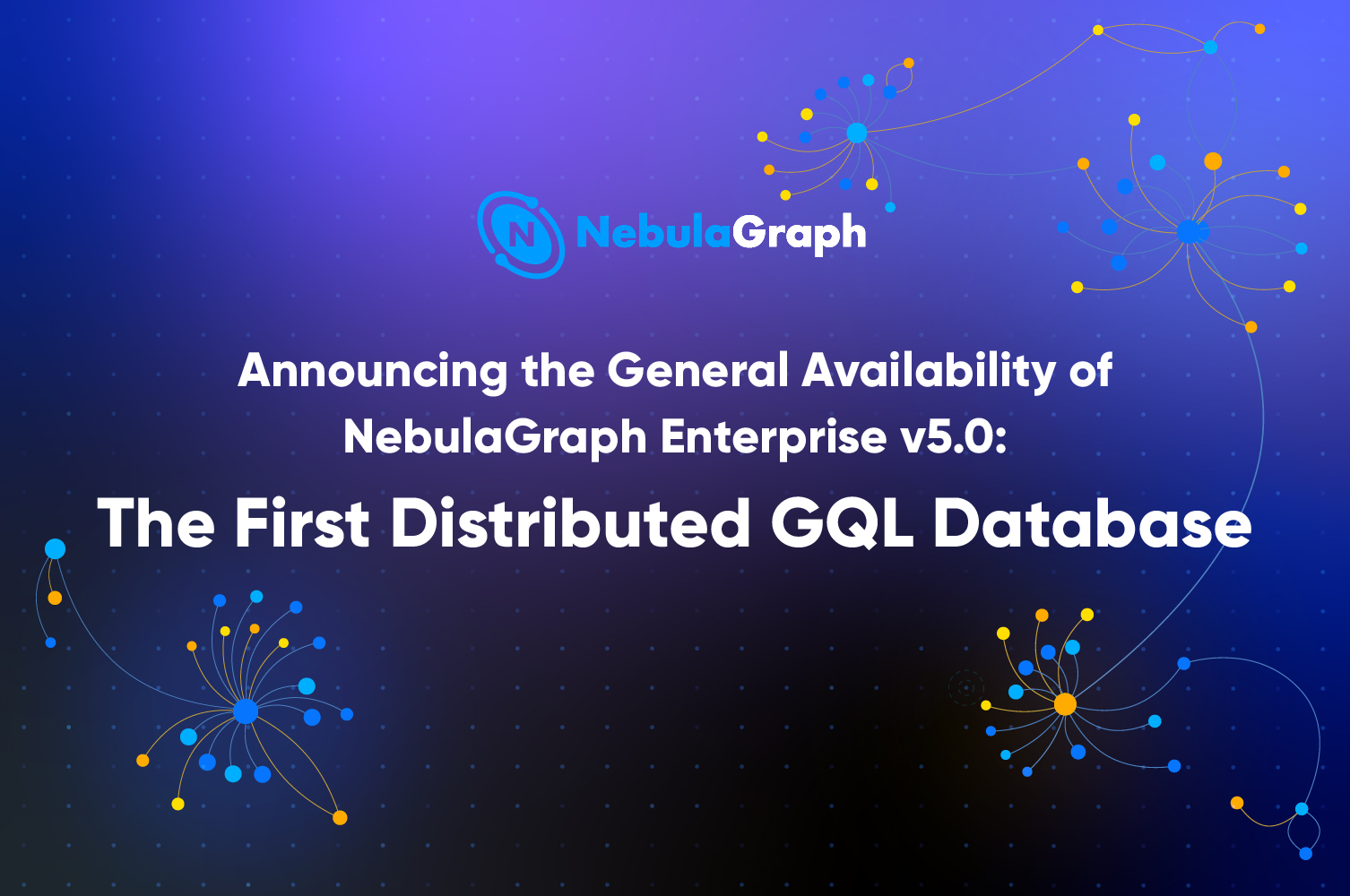 NebulaGraph's tweet card. We are thrilled to announce that NebulaGraph Enterprise v5.0 is now GA! This groundbreaking release establishes NebulaGraph as the first distributed graph database to offer native support for GQL.