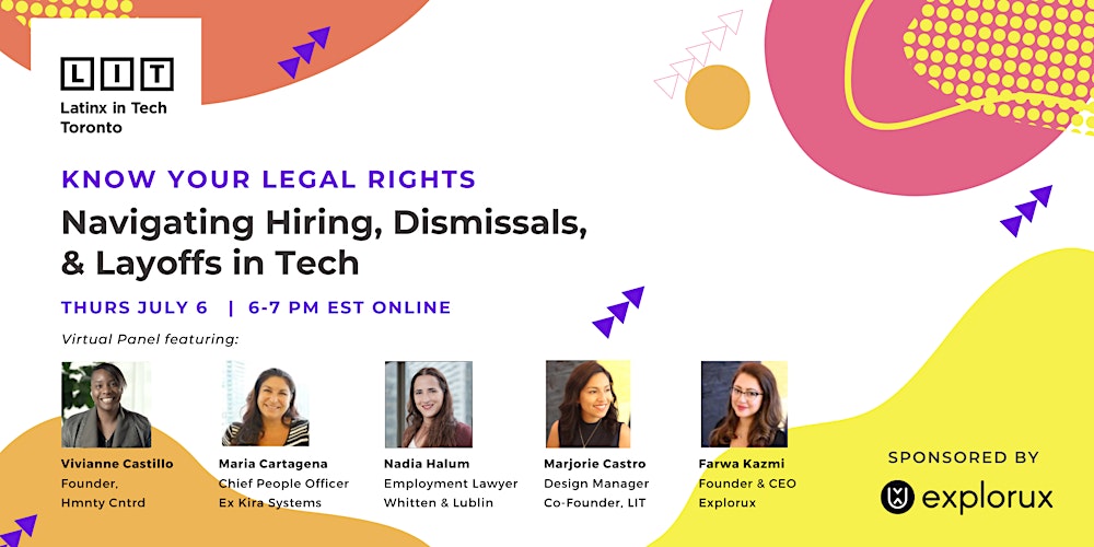 itsfarwa's tweet card. Learn to navigate the tricky waters of hiring, firing, and layoffs in the tech industry at our in-online zoom panel on July 6th, 2023.