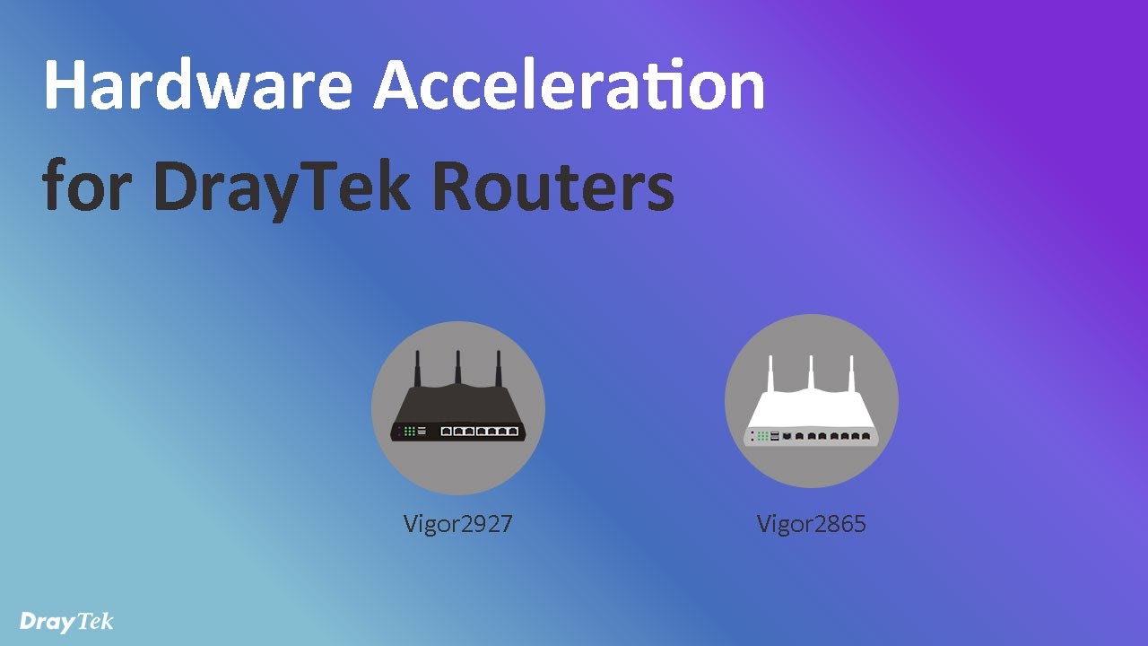DrayTek_HQ's tweet card. Hardware Acceleration on Vigor2927 & Vigor2865