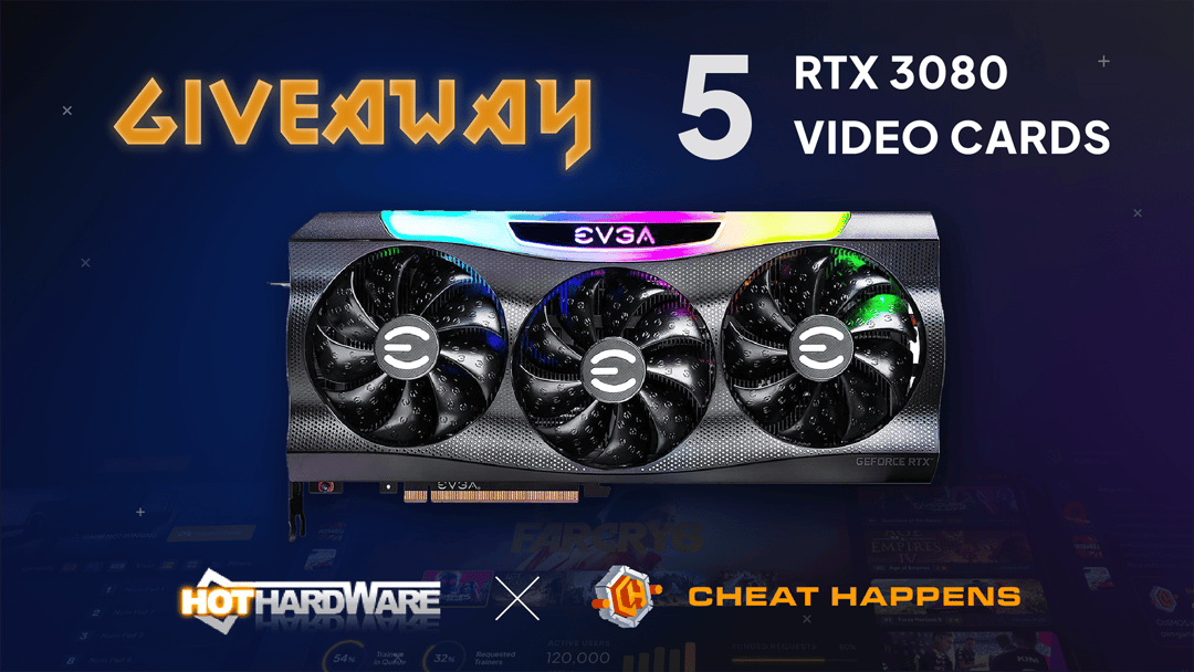 dustkrust's tweet card. HotHardware.com and CheatHappens.com have teamed up this month to giveaway a brand new EVGA RTX 3080 FTW3 ULTRA GAMING video card to 5 lucky winners. Earn multiple entries to win based on the actions...