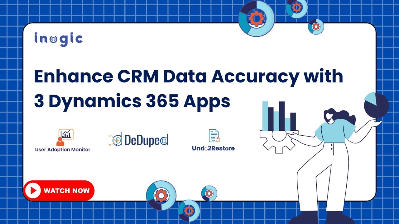 inogic's tweet card. Enhance CRM Data Accuracy with 3 Dynamics 365 Apps