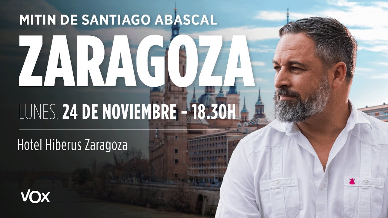 vox_es's tweet card. 🟢 MITIN DE SANTIAGO ABASCAL | Zaragoza