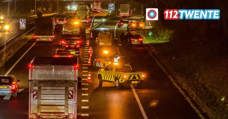 Verkeershinder door aanrijding op de A35