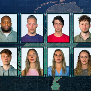 ShowbizzNWNL's tweet card. Vanavond start het nieuwe seizoen van Hunted en de koppels die meedoen zijn bekend. Zij moeten proberen uit handen te blijven van de Hunters. Vrienden Jesse