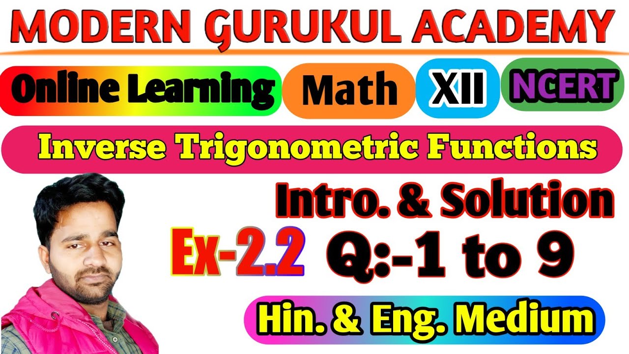 SAURBHCHOUDHAR3's tweet card. NCERT Maths Ex-2.2 |Q.N 1 to 9 |INVERSE TRIGONOMETRIC FUNCTIONS |...