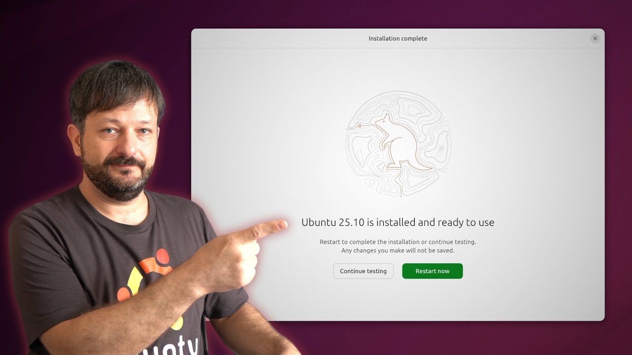 JayTheLinuxGuy's tweet card. Ubuntu 25.10 Setup — From Download to Desktop