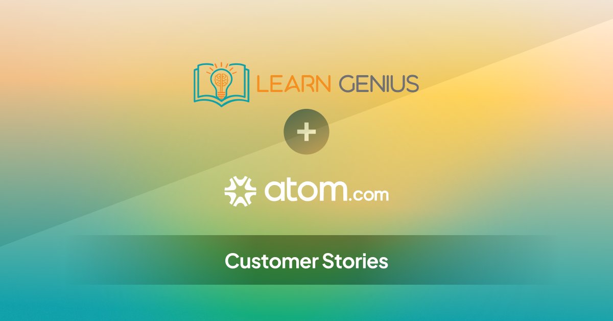 atomHQ's tweet card. “The domain acquisition felt like the final piece, aligning branding, mission, and digital presence.” — Paul Lieberman, Learn Genius CEO
