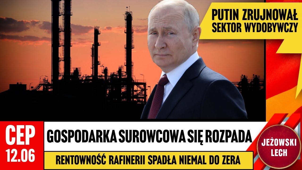 KremlinkaShow's tweet card. CEP - Rentowność rafinerii spadła niemal do zera. Putin topi branżę...