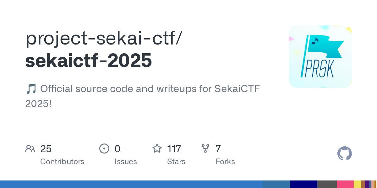 ProjectSEKAIctf's tweet card.